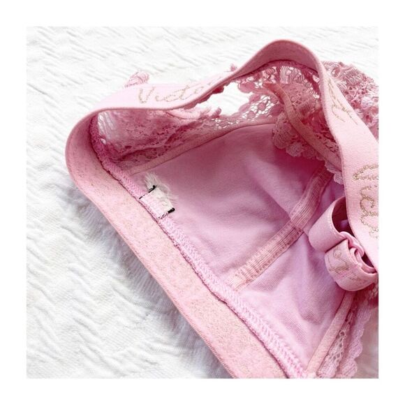 Buy 1 get 1 free Victorias Secret lace bralette light pink baby pink xs - Picture 5 of 6